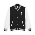 Letterman Jacket - Minimal Black & White Varsity Jacket with Geometric Crest