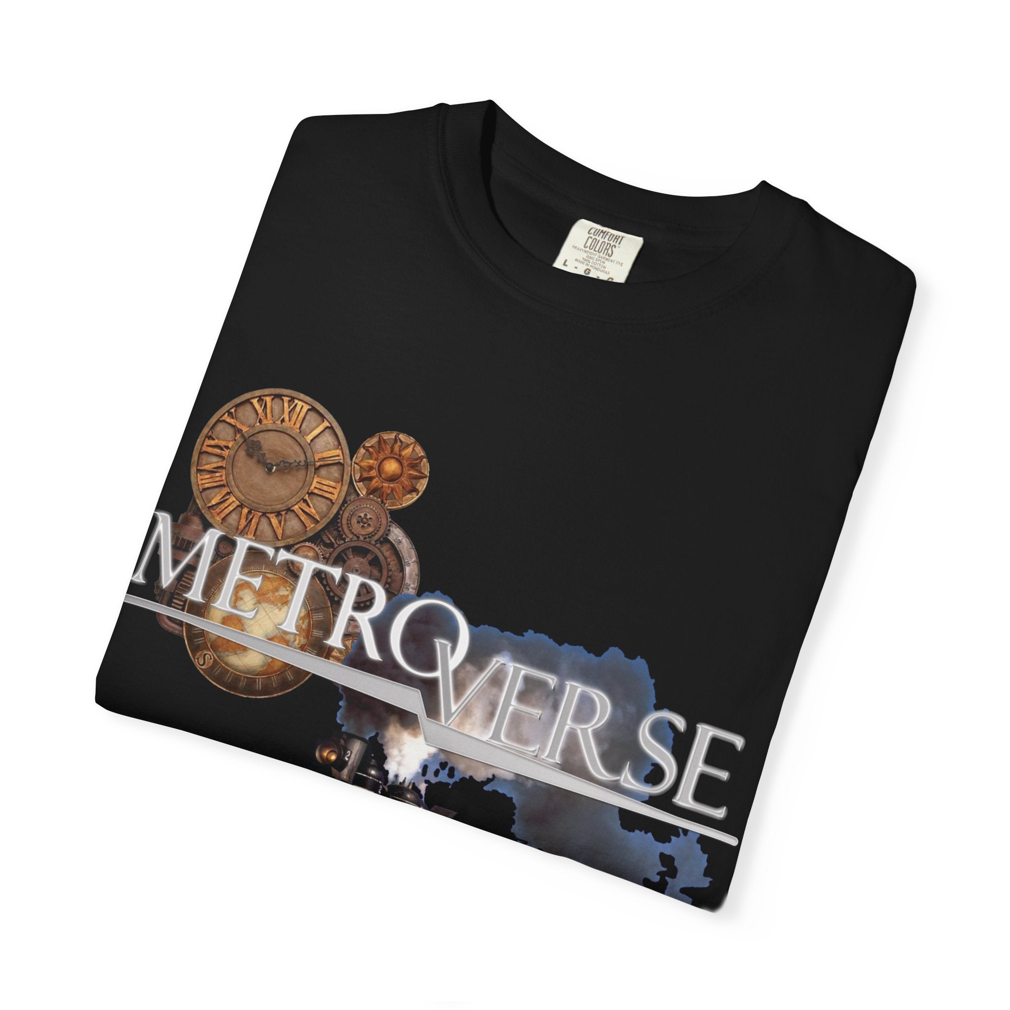 Metroverse Steam Train T-Shirt — Vintage Locomotive Graphic Tee