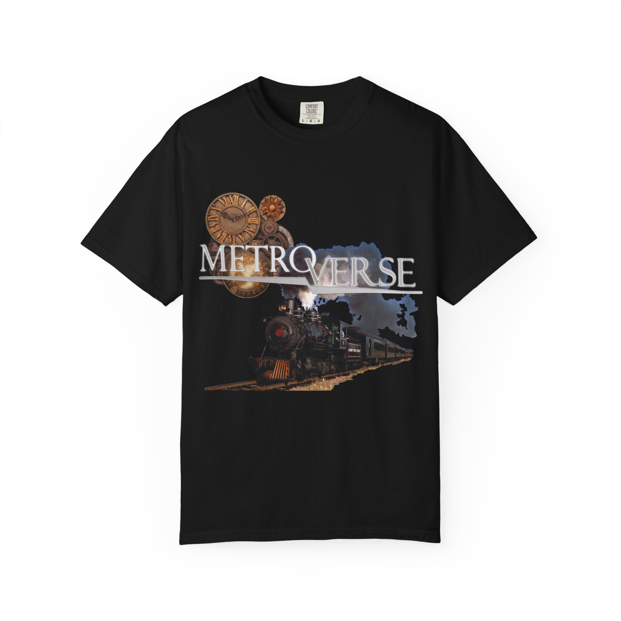 Metroverse Steam Train T-Shirt — Vintage Locomotive Graphic Tee