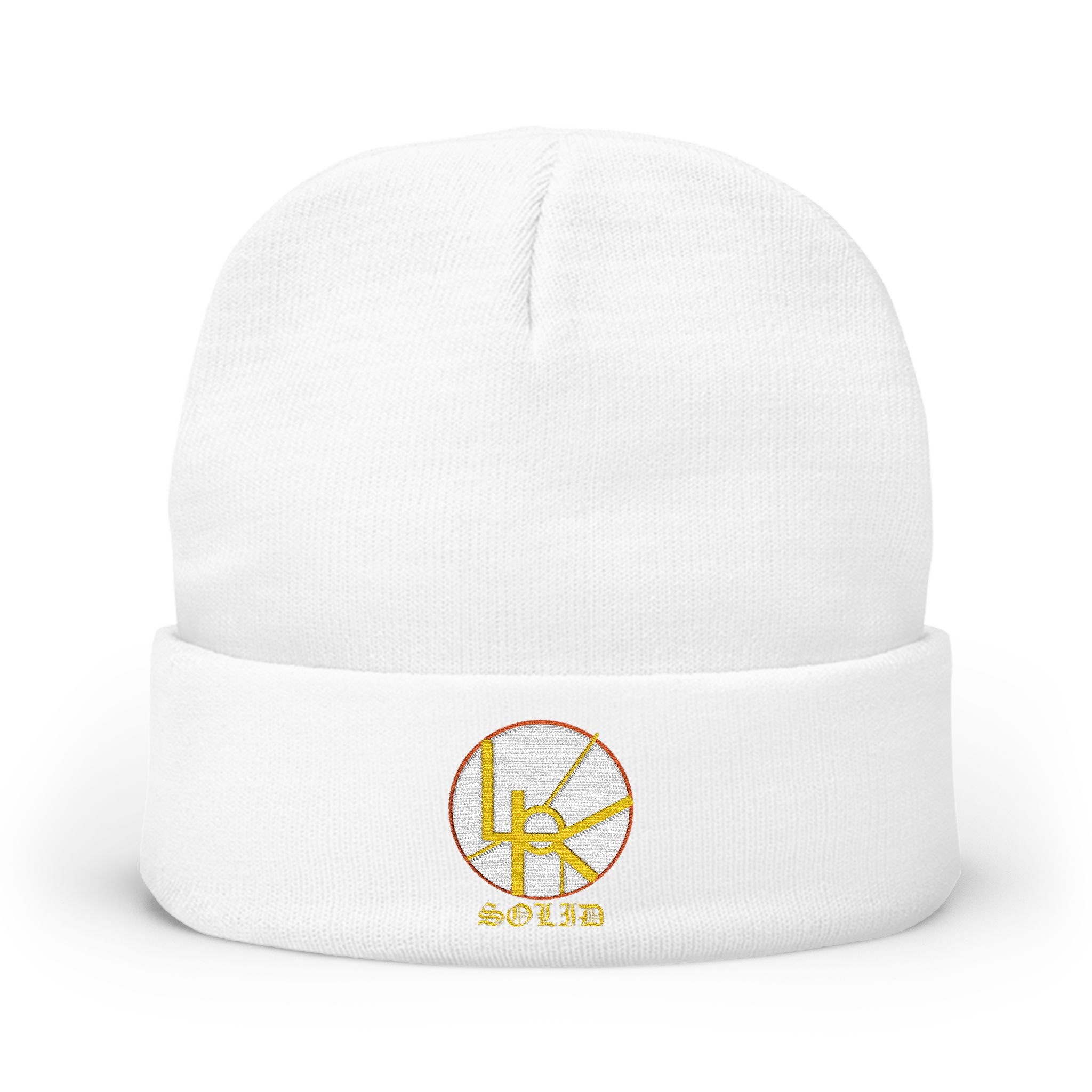 Embroidered Basketball Logo Knit Beanie — Cozy Sports Winter Hat