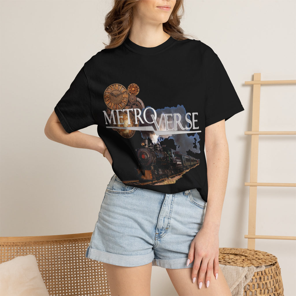 Metroverse Steam Train T-Shirt — Vintage Locomotive Graphic Tee