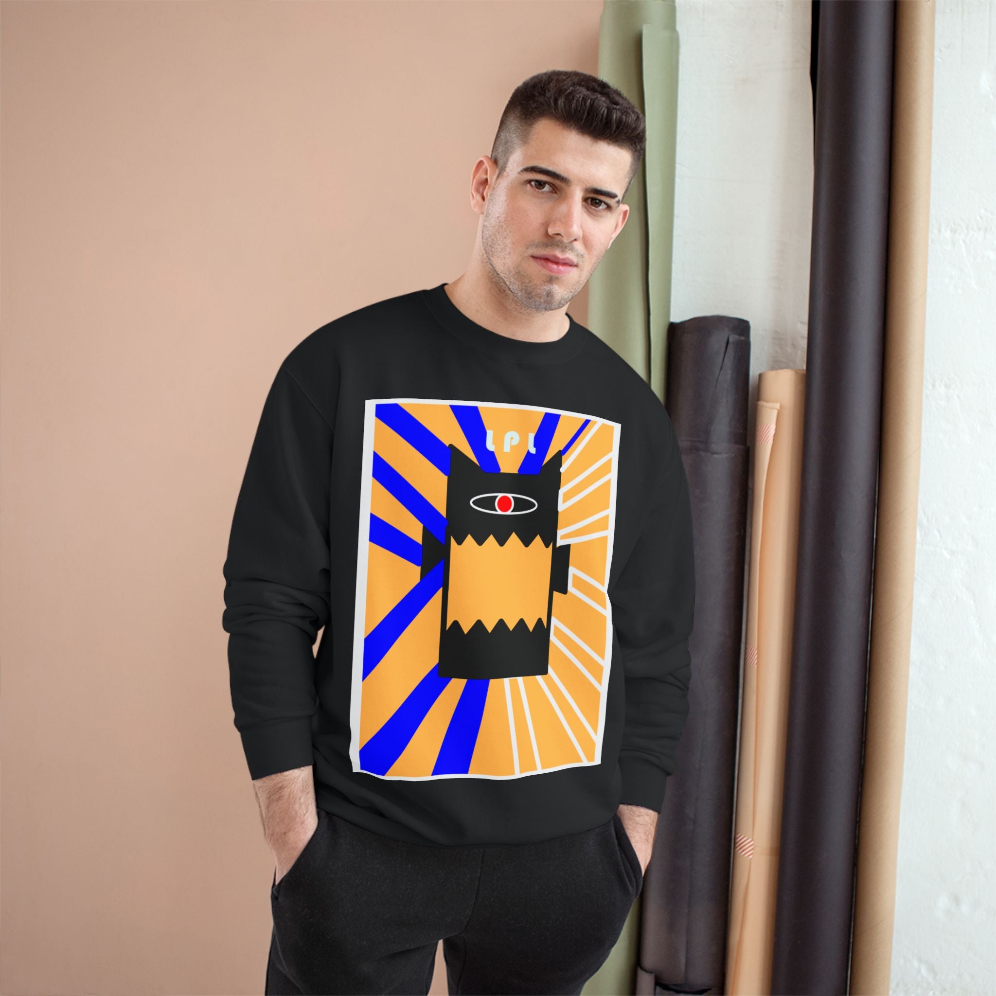 Retro Robot Graphic Sweatshirt — Bold Pop Art Monster Design