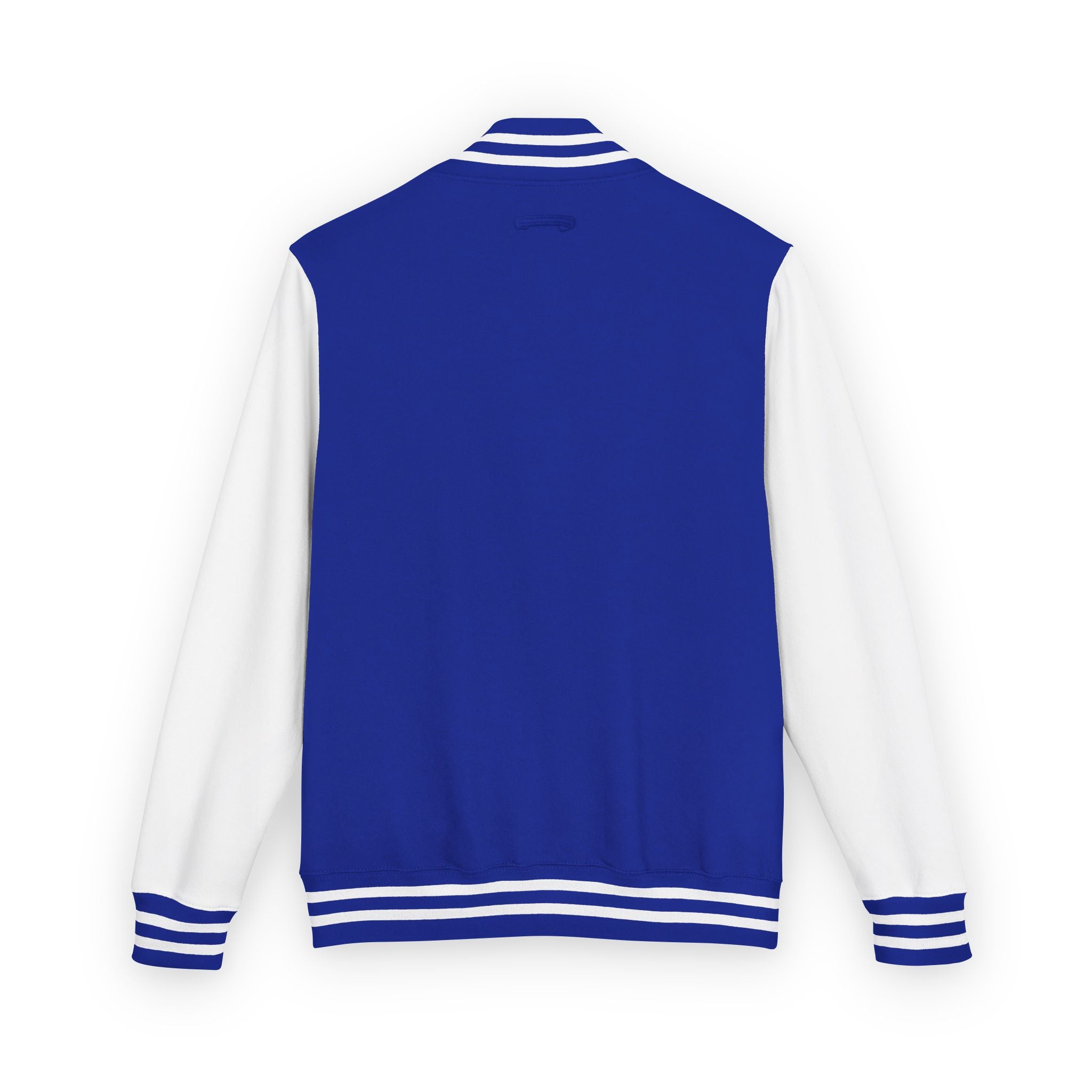 Letterman Jacket - Minimal Black & White Varsity Jacket with Geometric Crest