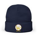 Embroidered Basketball Logo Knit Beanie — Cozy Sports Winter Hat
