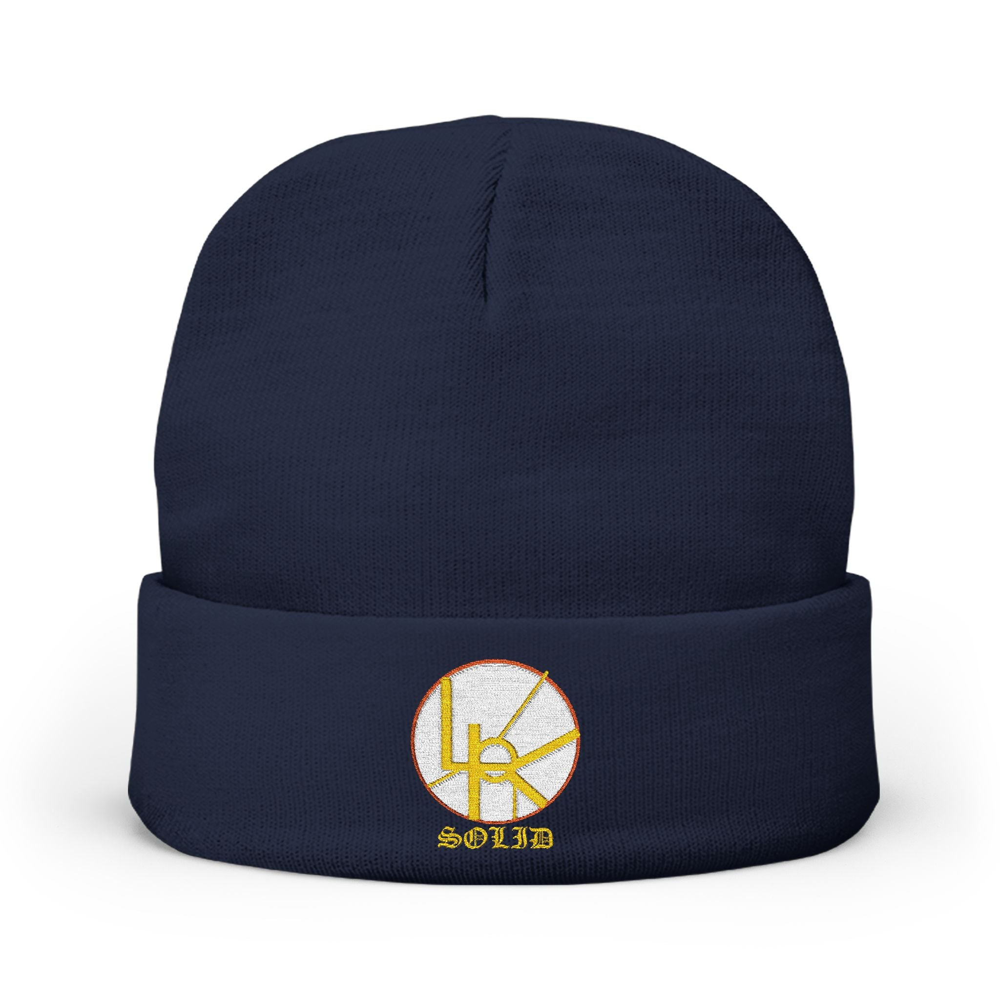 Embroidered Basketball Logo Knit Beanie — Cozy Sports Winter Hat