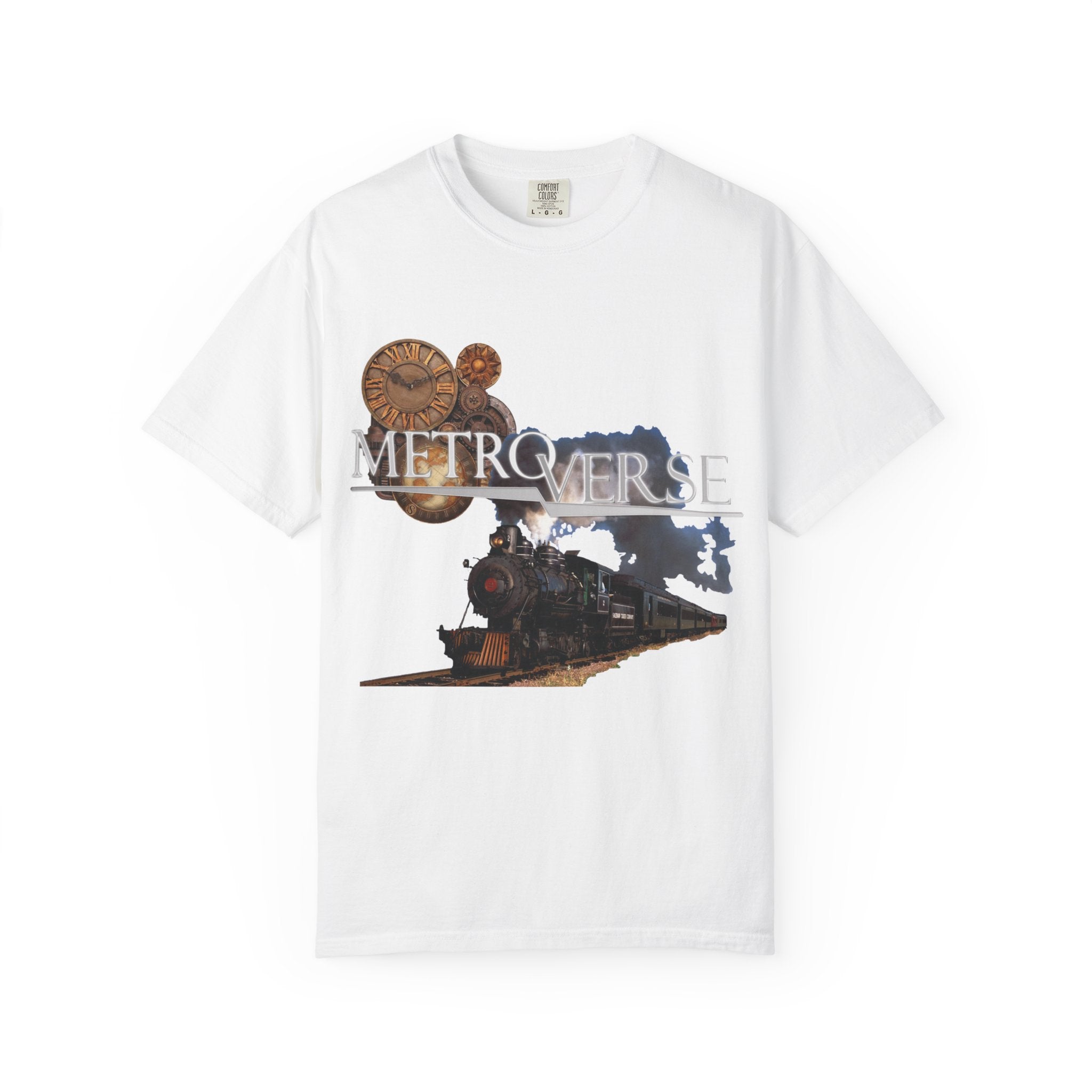 Metroverse Steam Train T-Shirt — Vintage Locomotive Graphic Tee
